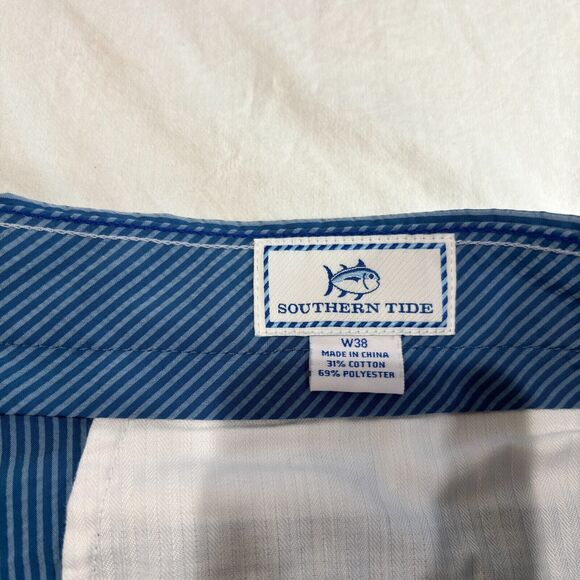 Southern Tide Tech Shorts Men's Size 38 Blue 9" Inseam - Picture 4 of 5